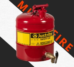 JUSTRITE Type I Safety Dispensing Cans for Flammables