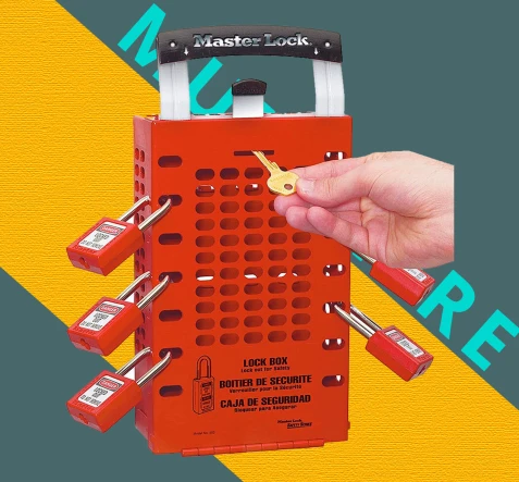 LOCKOUT & TAGOUT SYSTEM Group Lock-out Boxes 1 lock_out_box__wall_mounted__red