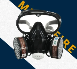 FULL FACE DOUBLE RESPIRATOR MASK