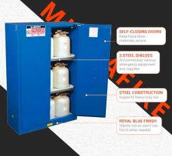 JUSTRITE SureGrip Ex Chemcor Safety Cabinets for Hazardous Materials