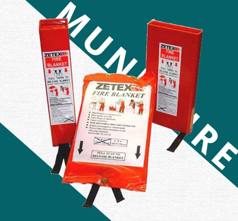 FIRE SAFETY Zetex Fire Blankets come in compact PVC bag, square and rectangular containers for easy mounting at a convenient location. 1 zetex_fire_blanket